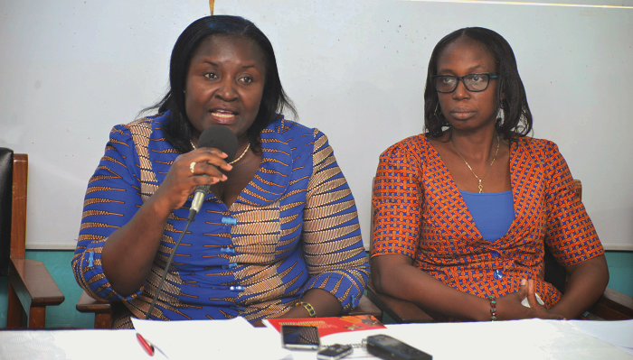  Mrs Linda Ofori-Kwafo, the Executive Director, Ghana Integrity Initiative, delivering a speech at the conference in Accra